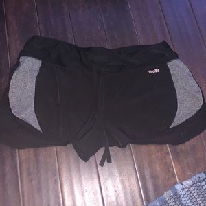 Black athletic shorts